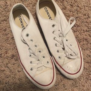 Converse (white) women’s size 9/ Men’s size 7